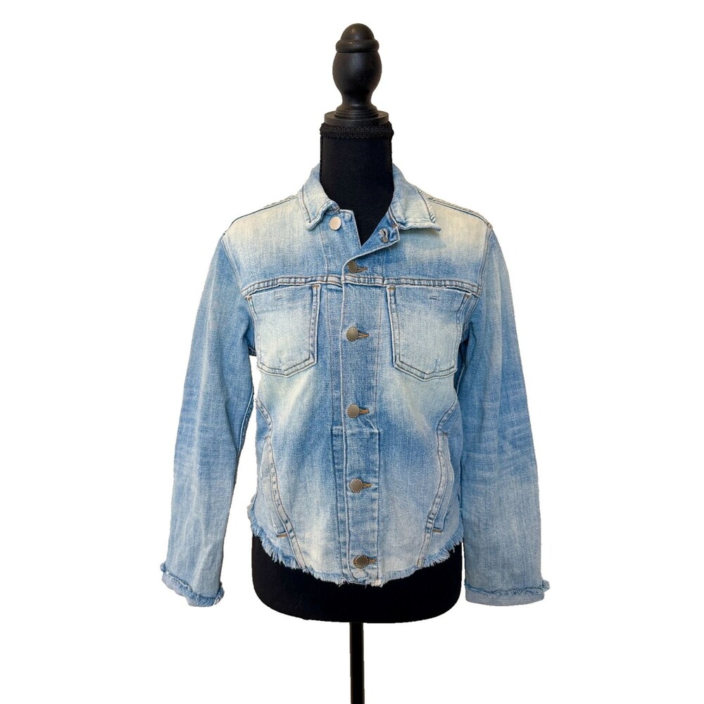 L’AGENCE Janelle Denim Women's Medium Slim Raw Jacket in Mojave